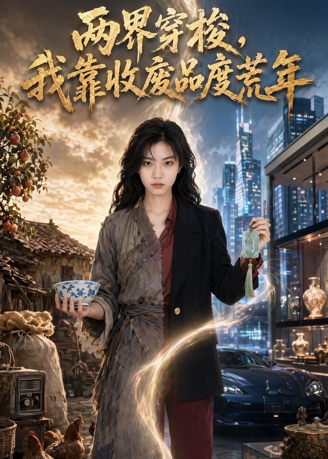 两界穿梭，我靠收废品度荒年海报