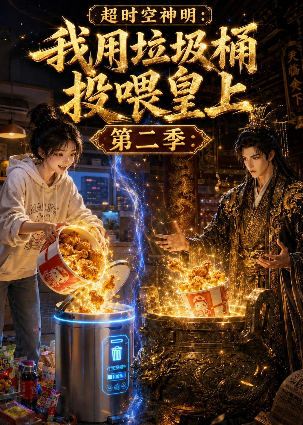 超时空神明我用垃圾桶投喂皇上第二季海报