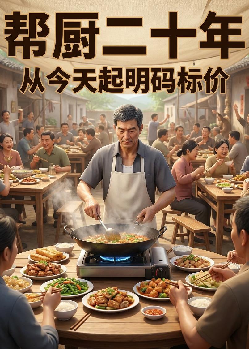 帮厨二十年，从今天起明码标价海报